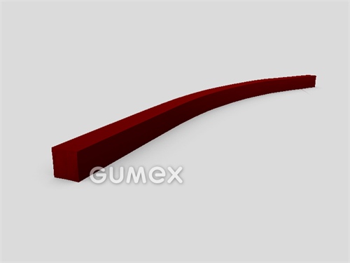 Quadratisches Silikonprofil, 10x10mm, 60°ShA, -60°C/+250°C, rotbraun, 